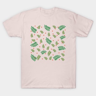 Orange and Green Leafs Sumertime Cool Design T-Shirt